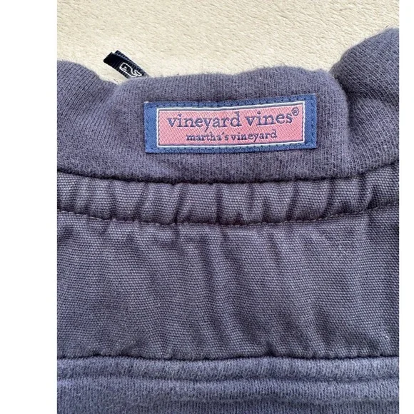 Vineyard Vines Boys Navy Blue Quarter Zip Pullover Toddler Size 2T Cotton - Picture 3 of 4